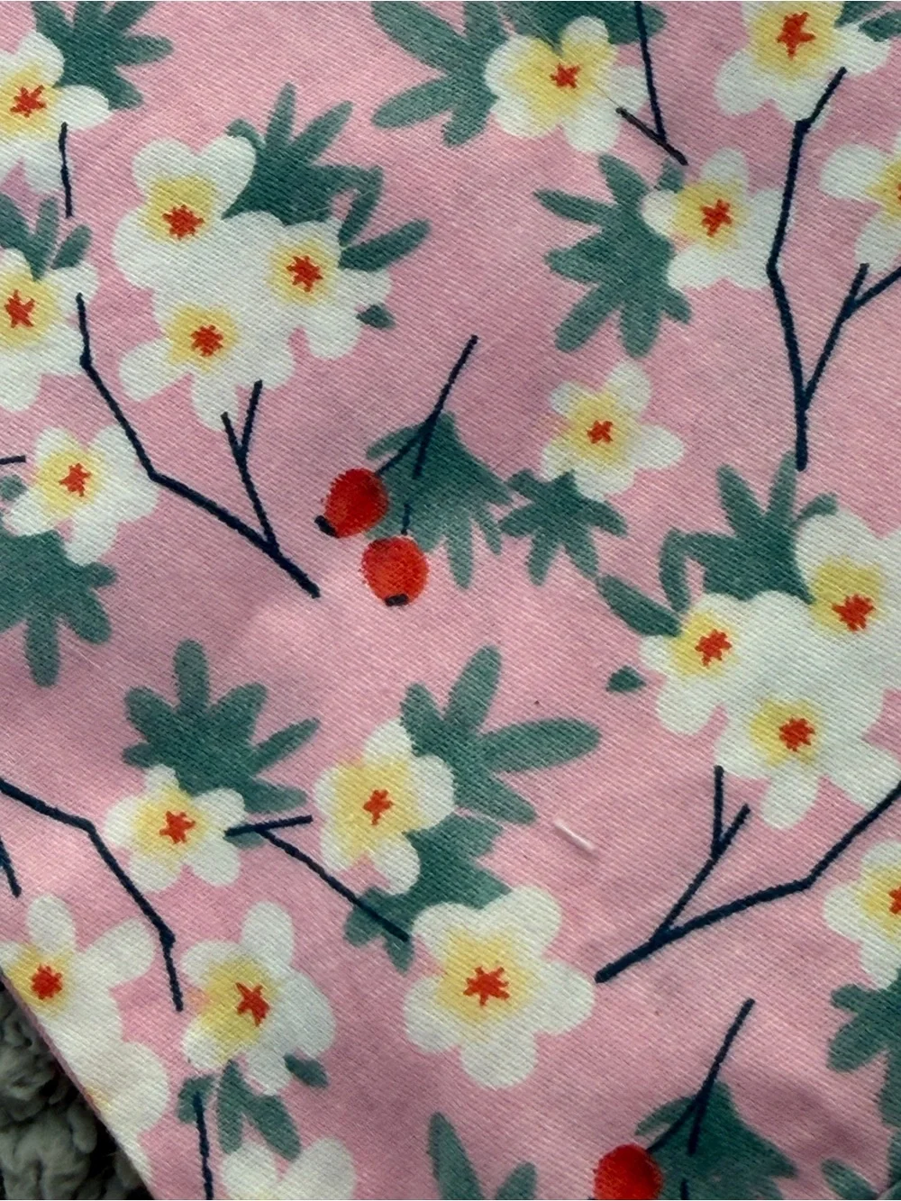 Pink Floral Baby Bandana Bib - Soft Flower Print